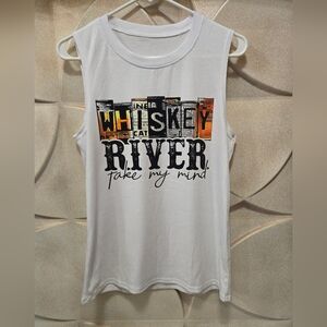 Women's Muscle Tee Size Small White